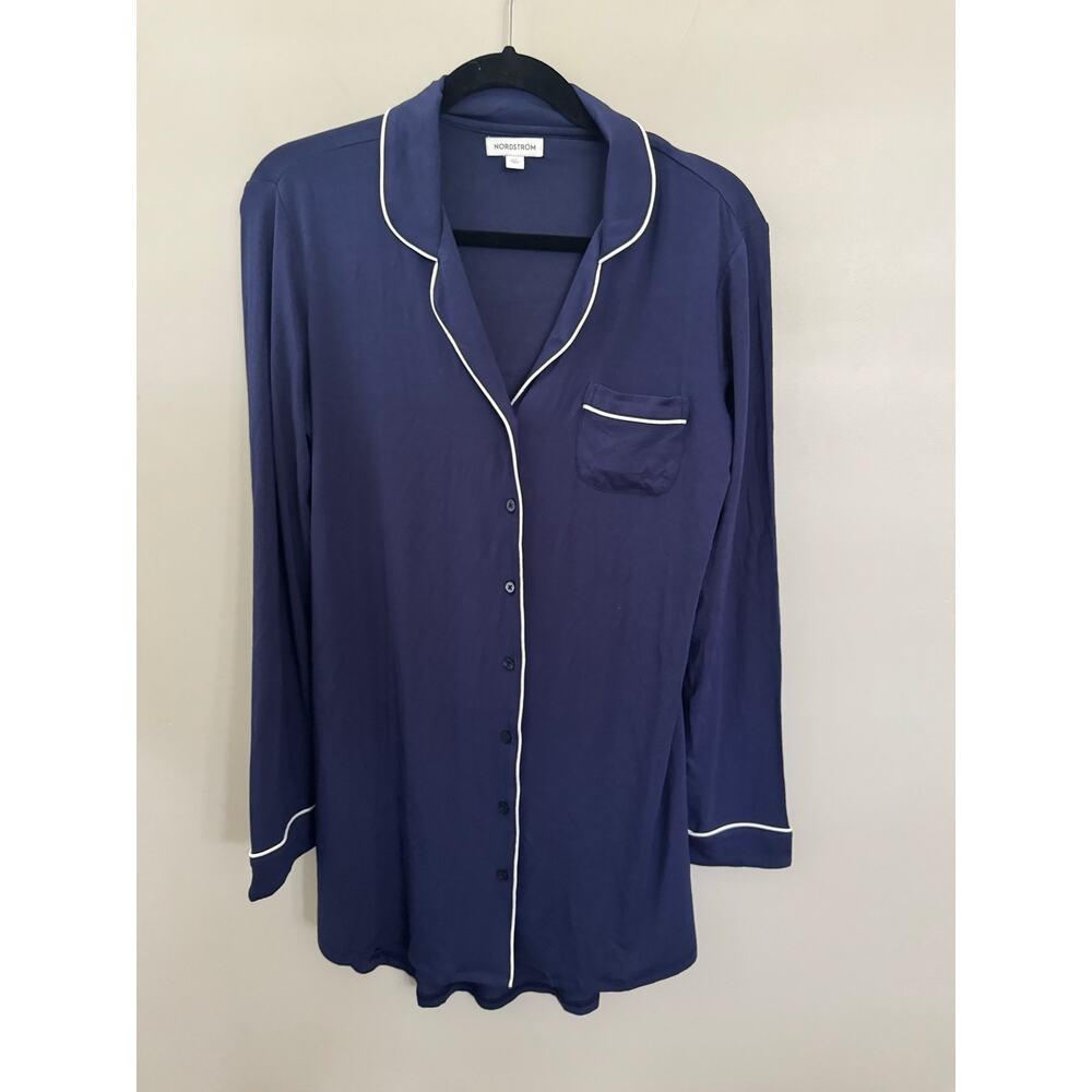 NWOT Nordstrom Moonlight Eco Nightshirt in Navy Peacoat SZ M